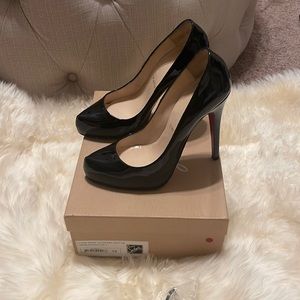 Christian louboutin hyper prive 120 patent calf size 38 black